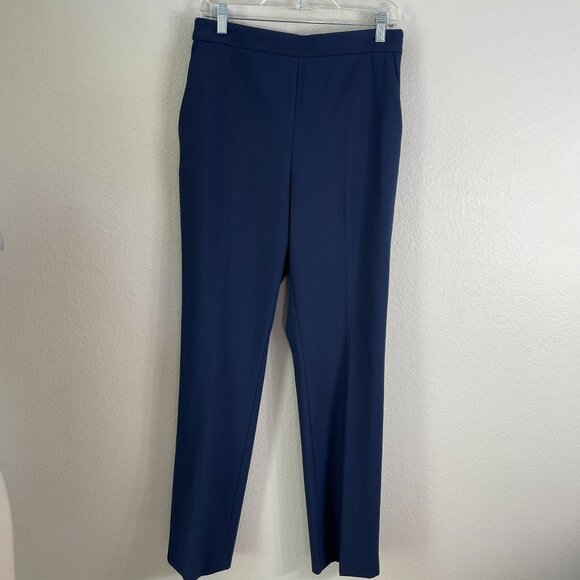 Ann Taylor Womens 8 Side Zip Ankle Pant Blue Slim Fit Career Business - Picture 8 of 9